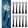 12 Pack Replacement Toothbrush Heads Compatible with fairywill P11 T9 Electric Toothbrush, W Shape Bristle Designed, Soft and Sanitary for Model P11 T9 Toothbrushes (Black) view 1