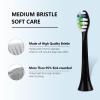 12 Pack Replacement Toothbrush Heads Compatible with fairywill P11 T9 Electric Toothbrush, W Shape Bristle Designed, Soft and Sanitary for Model P11 T9 Toothbrushes (Black) view 4