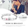 Jewelstruck Medical Alert Bracelets for Women Emergency Personalized Medical Bracelets for Women Free Engraving Custom ID Bracelets view 3