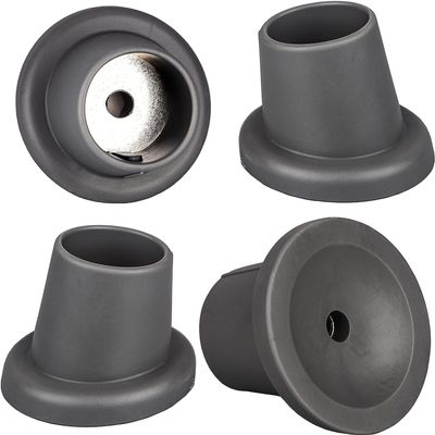 4 PCS Replacement Feet for Bath Seat Shower Chair, 1-1/8" I.D Slope Rubber Feet Pad for Transfer Shower Bench Shower Seat Commode Chair, Non Slip Suction Cup Feet Caps, Metal Insert Reinforced