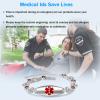 Jewelstruck Medical Alert Bracelets for Women Emergency Personalized Medical Bracelets for Women Free Engraving Custom ID Bracelets view 4