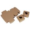 50pcs Gift Wrapping Box, Soap Boxes Small Cardboard Boxes with Heart Shaped Window for Homemade Soap, Wedding Party Favor Treats and Jewelry Packaging view 1