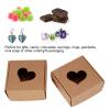 50pcs Gift Wrapping Box, Soap Boxes Small Cardboard Boxes with Heart Shaped Window for Homemade Soap, Wedding Party Favor Treats and Jewelry Packaging view 3