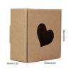 50pcs Gift Wrapping Box, Soap Boxes Small Cardboard Boxes with Heart Shaped Window for Homemade Soap, Wedding Party Favor Treats and Jewelry Packaging view 4