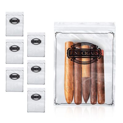 PUREVACY Poly Zipper Cigar Bag, 8 x 10 Inches. Pack of 1000 Clear Plastic Bags for Cigars, 2 Mil Thick. Tamper-Proof Small Reclosable Zip Bags for Safe Storage of Cigars