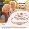 Jewelstruck Medical Alert Bracelets for Women Emergency Personalized Medical Bracelets for Women Free Engraving Custom ID Bracelets view 2