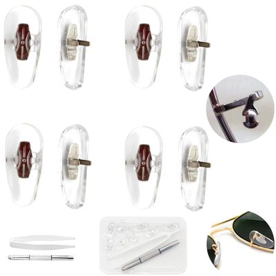 Eyeglass Nose Pads Anti-Slip Upgraded Soft Nose Pad Eyeglass Repair Kit Micro Screwdriver, Tweezers Aviator RB30xx (RB Aviator)