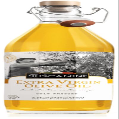 Tuscanini Premium Italian Extra Virgin Olive Oil, 25.3oz | Product of Italy, Ultra-Premium Unfiltered, Cold Pressed, Non GMO, Perfect for Salads, Dipping Oils, Marinades, & Cooking