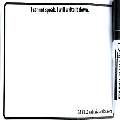 Communication Note Writer, Choice of Cannot Speak OR Cannot Hear, Patient and Hospital Communication Board, 1 Count (Pack of 2), 8.5 x 5.5, 2.0 Count