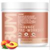 RAW Preworkout Powder, Thavage (Peach Bum) - Chris Bumstead Sports Nutrition Supplement for Men & Women - Cbum Pre Workout for Working Out, Hydration, Mental Focus & Energy - 40 Servings view 1