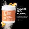 RAW Preworkout Powder, Thavage (Peach Bum) - Chris Bumstead Sports Nutrition Supplement for Men & Women - Cbum Pre Workout for Working Out, Hydration, Mental Focus & Energy - 40 Servings view 2