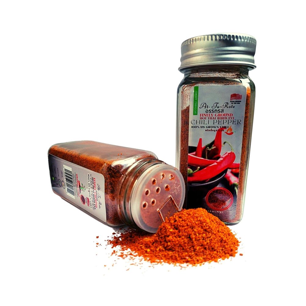 Finely Ground Spicy Thai Birds Eye Powder, All Natural, 100% US Grown chili, Non-GMO, 100% US Grown chili, , 1.5 oz (42 g)