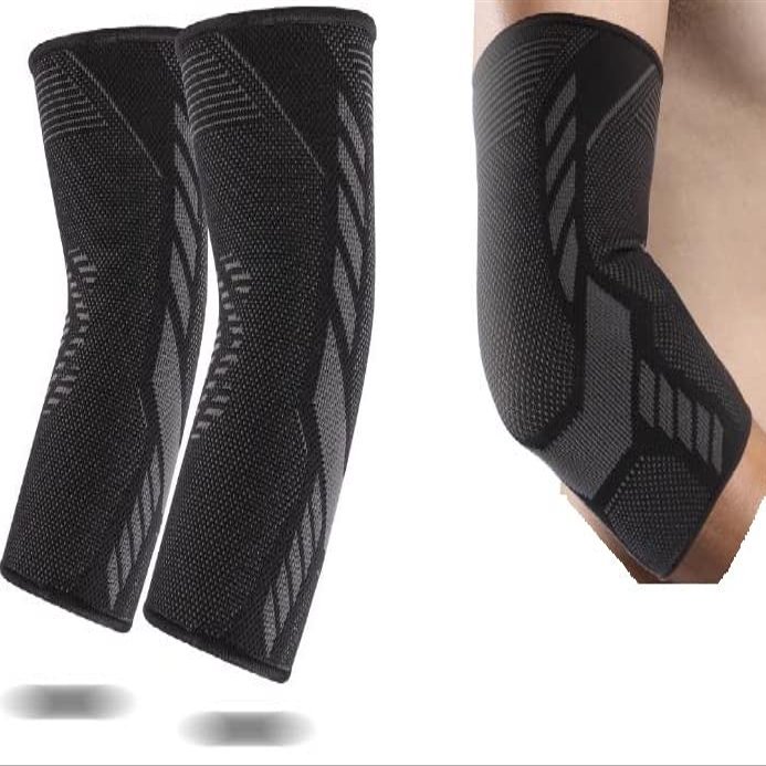 aibileec Elbow Compression Sleeve for Workout, Tennis, Golfer, & Weightlifting Size Small & Medium 1Pair