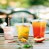 NEEBAKE 75 Sets 24 oz Plastic Cups With Lids - Clear Disposable Drinking Cups for Iced Coffee, Smoothie, Milkshake, Cold Drinks, Party view 4