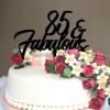 85th Happy Birthday Decorations Happy Birthday Cake Topper 85 & Fabulous Customize Name Any Age Number 85 Years Old 85th Anniversary Birthday Present For Him Her Acrylic Black view 4