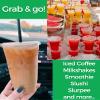 24 oz Clear Plastic Cups with Lids and Straws, Disposable Coffee Cups 25 Sets view 4