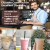 [50 SETS] 24 oz Clear Plastic Cups with Lids and STRAWS, Disposable Iced Coffee cups with Lids, Clear Cups with Lids for Cold Drinks, Iced Tea, Milkshakes, Smoothies view 4