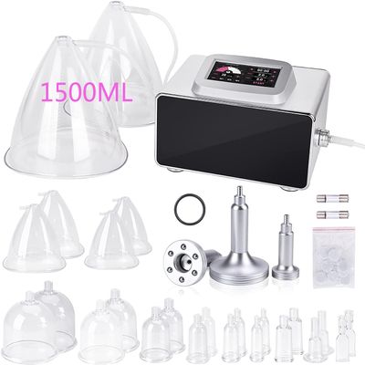 Meifuly Vacuum Therapy Machine with 1500ML Large Cups, Vacuum Cupping Machine, Vacuum Cupping Therapy Sets with 24 Vacuum Cups and 3 Pumps, 0-60 cmHg