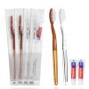 100 Pack Disposable Toothbrushes with Toothpaste, Individually Wrapped Disposable Toothbrushes Bulk Toothbrushes, Disposable Travel Toothbrush Kit for Homeless, Hotel Guest, 2 Colors view 1