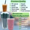 Cappatua [50 SETS] 32 oz Clear Plastic Cups with Lids and STRAWS, Disposable Drinking Cups for Cold Drinks, Iced Coffee, Milkshakes, Smoothies view 2