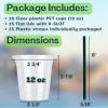 12 oz Clear Plastic Cups with Lids and STRAWS, Disposable Drinking Cups for Cold Drinks, Iced Coffee, Milkshakes, Smoothies, 25 Sets view 3