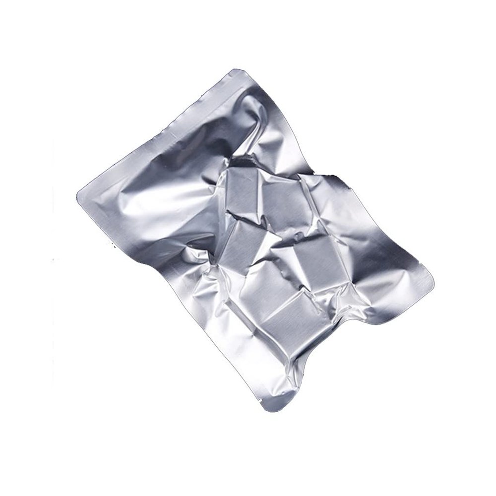 Open Top Aluminum Foil Vacuum Bag, for Sunproof Powder Pet Food Cooked Meat Chicken Tin Foil Heat Sealing Packaging Pouches (Size : 8x12cm 100pcs)
