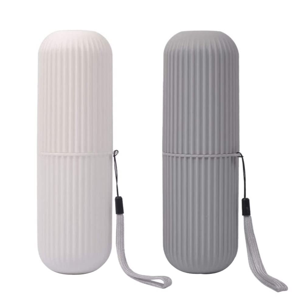 2PCS Travel Toothbrush Holder Portable Toothbrush Case, Business Trips Wash Cup Carrier