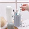 2PCS Travel Toothbrush Holder Portable Toothbrush Case, Business Trips Wash Cup Carrier view 2