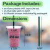 24 oz Clear Plastic Cups with Lids and STRAWS, Disposable Drinking Cups for Cold Drinks, Iced Coffee, Milkshakes, Smoothies, 25 Sets view 3
