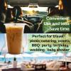 20 oz Clear Plastic Cups with Lids and STRAWS, Disposable Drinking Cups for Cold Drinks, Iced Coffee, Milkshakes, Smoothies, 25 Sets view 4