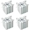 KUPOO 50PCS Favor Boxes,Candy Boxes 2.2x2.2x2.2 Inches Small Gift Boxes with Ribbons for Wedding Baby Shower Decorations Birthday Party (Silver) view 1