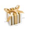 KUPOO 50PCS Favor Boxes,Candy Boxes 2.2x2.2x2.2 Inches Small Gift Boxes with Ribbons for Wedding Baby Shower Decorations Birthday Party (Gold) view 2