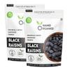 24 Karat Namo Organics - Afghani Black Raisins Seedless ( Kali Kishmish / kismis without seeds ) - 1 Kg Pouch - Black Resin grapes Dry Fruis view 1