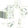 50 PCS Disposable Greenery Guest Napkins Eucalyptus Paper Napkins Soft Absorbent Guest Paper Towels for Bathroom Kitchen Parties Dinners or Events view 3