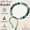 Amazing Gemstone Multi Fluorite Bracelet for Women Men's Gifts - Protection Healing Crystal Bracelet - 8mm Gemstones Beaded Adjustable Bracelet Pulseras Para Hombres Mujer Stocking Stuffers view 3