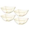 Posh Setting - Gold Glitter Plastic Serving Bowls for Party (16oz - 4 Pack) Square, Disposable, Candy Containers for Candy Buffet view 1