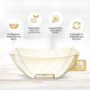 Posh Setting - Gold Glitter Plastic Serving Bowls for Party (16oz - 4 Pack) Square, Disposable, Candy Containers for Candy Buffet view 3