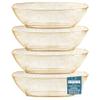 Posh Setting - Disposable Oval Party Bowls, Plastic Serving Bowls - Glitter Gold, 4 Pack view 1