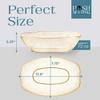 Posh Setting - Disposable Oval Party Bowls, Plastic Serving Bowls - Glitter Gold, 4 Pack view 3