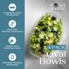 Posh Setting - Disposable Oval Party Bowls, Plastic Serving Bowls - Glitter Gold, 4 Pack view 4