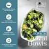 Posh Setting White Plastic Serving Bowls - Oval, 72 Ounce, 4 Pack view 2