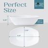 Posh Setting White Plastic Serving Bowls - Oval, 72 Ounce, 4 Pack view 4