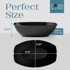 Posh Setting Black Plastic Serving Bowls Disposable - Oval Bowls - Oval Candy Bowl - Plastic Snacks & Chip Bowls for Parties - Black Party Serving Dishes 4 pack view 4
