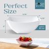 Posh Setting - White Plastic Square Serving Bowls for Party (16oz - 4 Pack), Disposable & Candy Containers for Party Table & Buffet view 4
