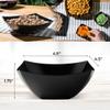 Posh Setting - Black Plastic Serving Bowls for Party (8oz - 4 Pack) Square Bowls, Disposable Chip Bowls, Candy Bowls for Party Table, Salad & Fruit Bowls for Party, Candy Containers for Candy Buffet view 4