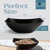 Posh Setting - Black Plastic Serving Bowls (32oz - 4 Pack) Square, Disposable, Salad & Fruit Bowls for Party Table, Candy Containers for Candy Buffet view 4