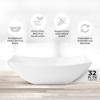 Posh Setting - White Plastic Serving Bowls for Party (32oz - 4 Pack) Square Bowls, Disposable Chip Bowls, Candy Bowls for Party Table, Salad & Fruit Bowls for Party, Candy Containers for Candy Buffet view 3