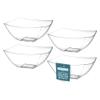 Posh Setting - Clear Plastic Serving Bowls for Party (8oz - 4 Pack) Square, Disposable, Salad & Fruit Bowls for Party Table, Candy Containers for Candy Buffet view 1