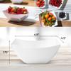 Posh Setting - White Plastic Serving Bowls for Party (8oz - 4 Pack) Square, Disposable, Salad & Fruit Bowls for Party Table, Candy Containers for Candy Buffet view 4
