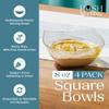 Posh Setting Gold Glitter Plastic Serving Bowls (8oz - 4 Pack) Square Disposable Containers for Party Table, Chips, Candy Buffet, and Salad view 2